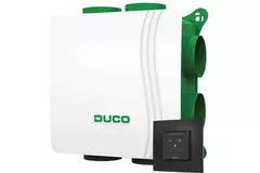 DucoBox Silent Connect Pakket 400 m³/h + RFT bediening batterij - randaarde stekker
